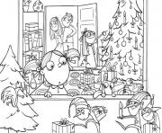 Printable for adults christmas family  coloring pages